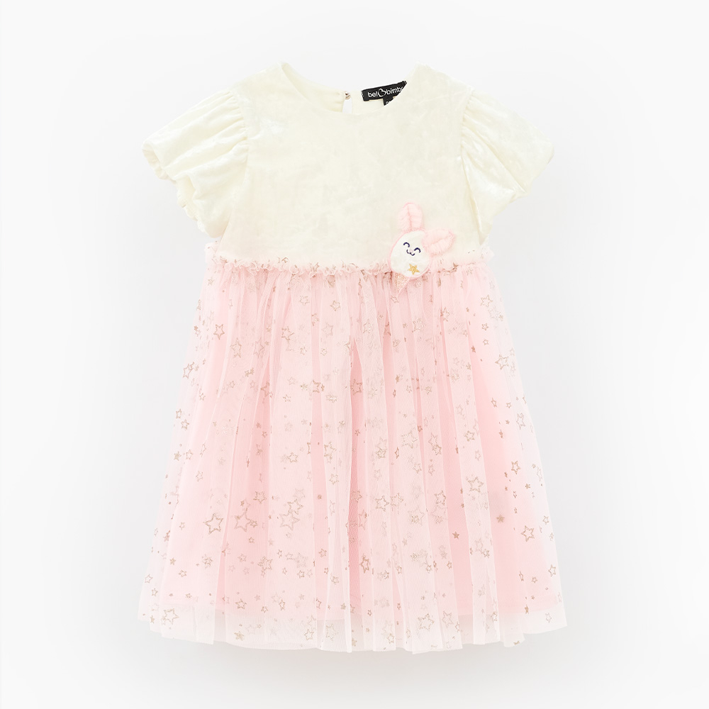 Платье розовое «Звёздный зайчик»
