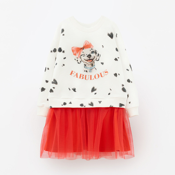 Платье красное «Щенячья история»