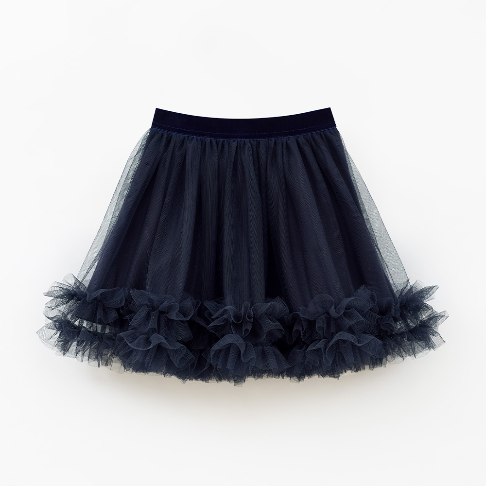 Юбка синяя «Вихрь звёзд и роз»