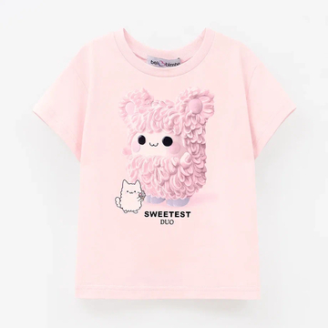 Пудрово-розовая футболка для девочки купить в Иваново