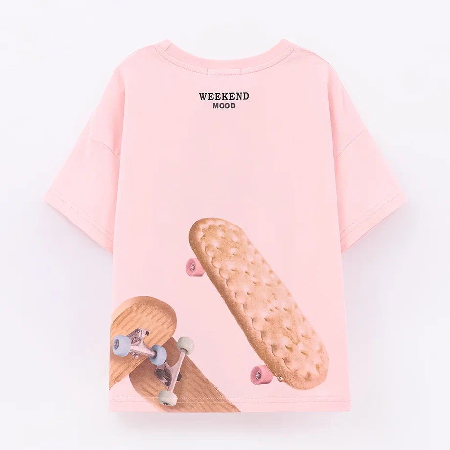 Розовая футболка для девочки купить