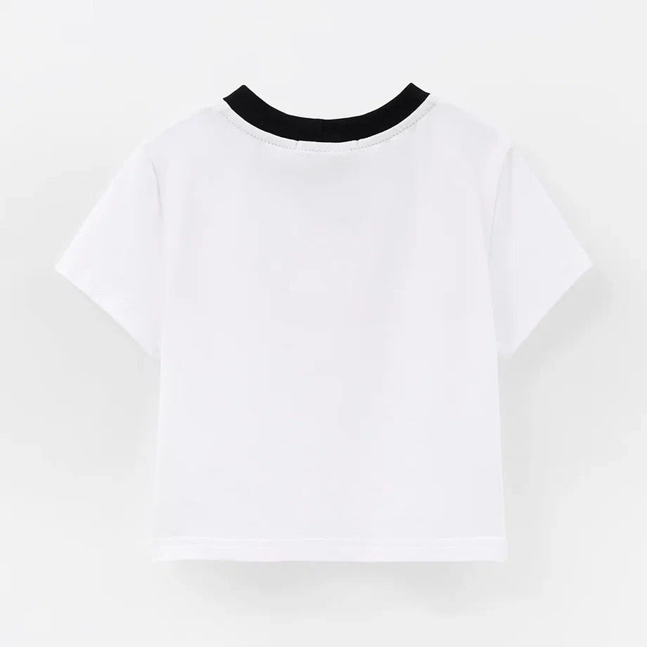 Белый укороченный топ с чокером для девочки купить