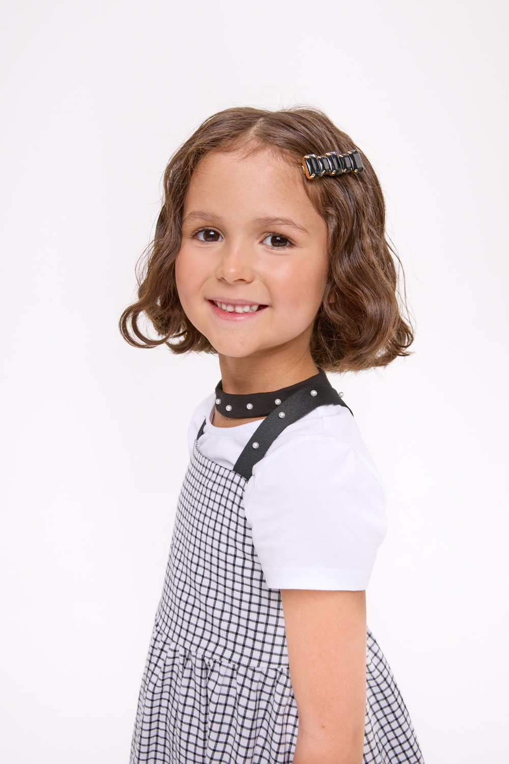 Белый укороченный топ с чокером для девочки куить в Иваново