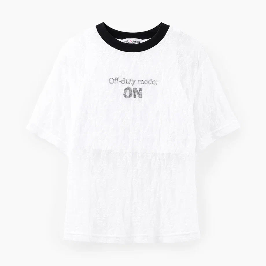 Кружевная футболка для девочки