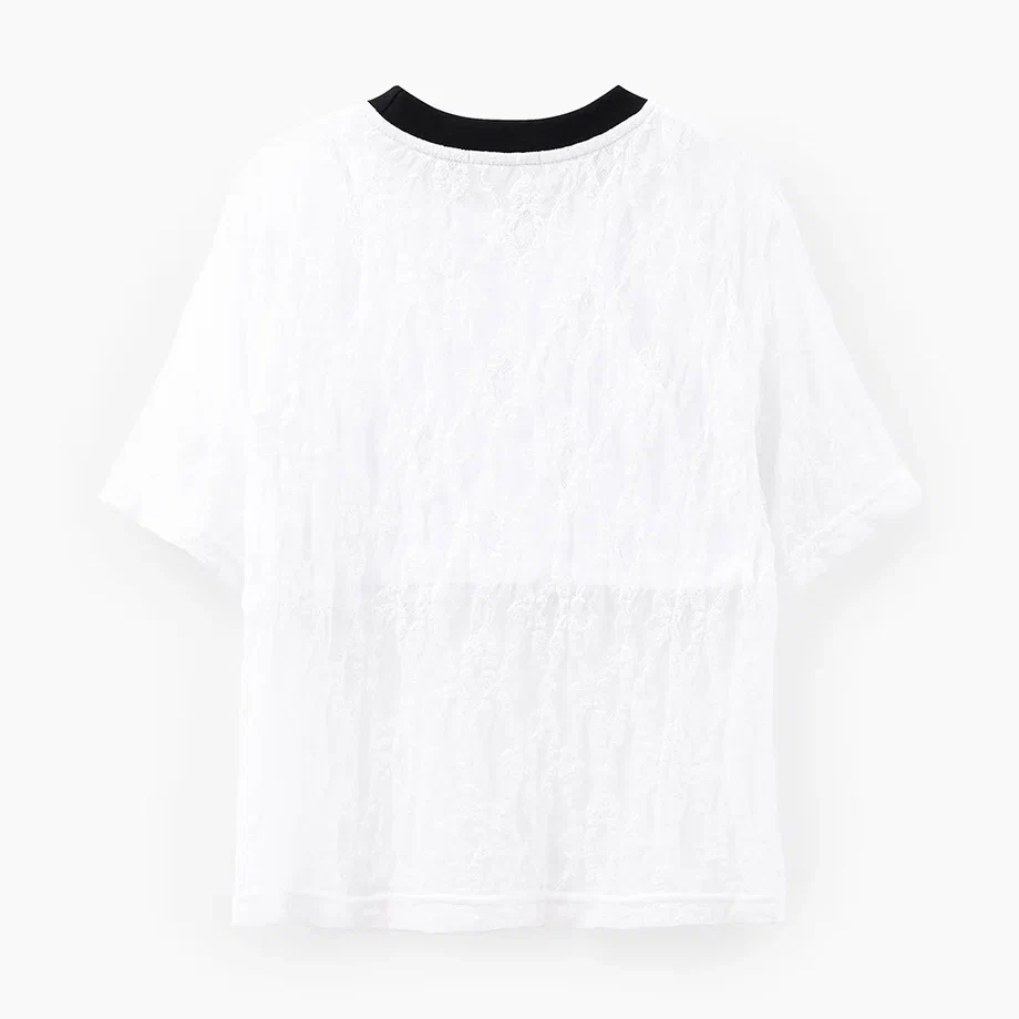 Кружевная футболка для девочки купить