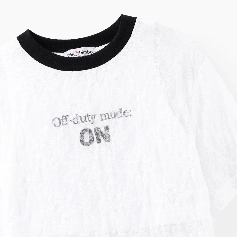 Кружевная футболка для девочки фото