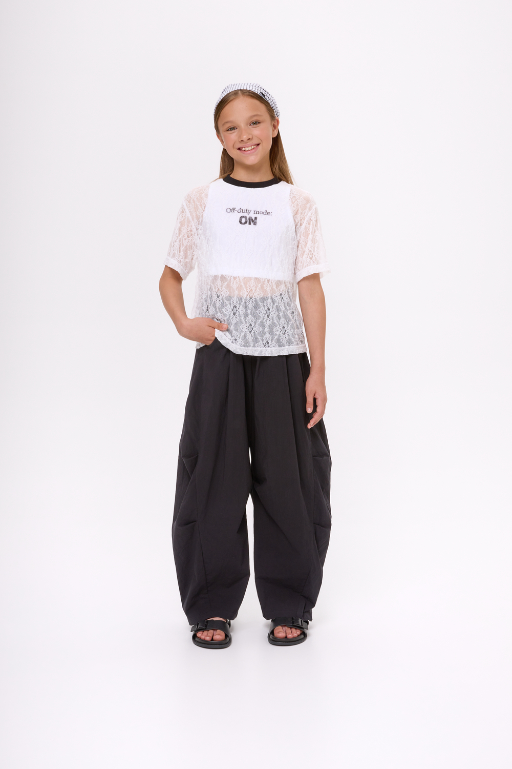 Кружевная футболка для девочки куить в Иваново