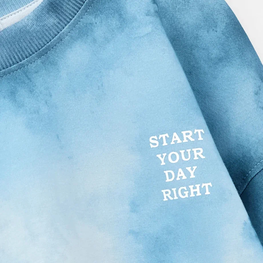 Укороченный свитшот с браш-эффектом для девочки фото