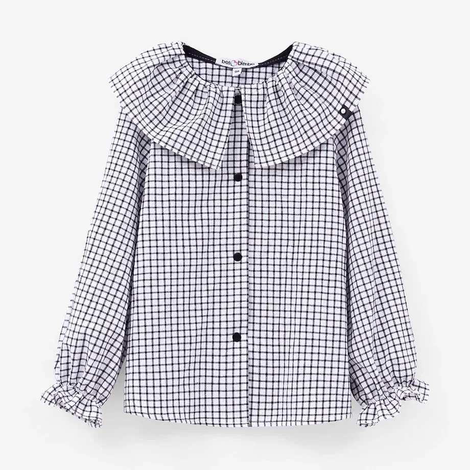 Блузка в клетку для девочки
