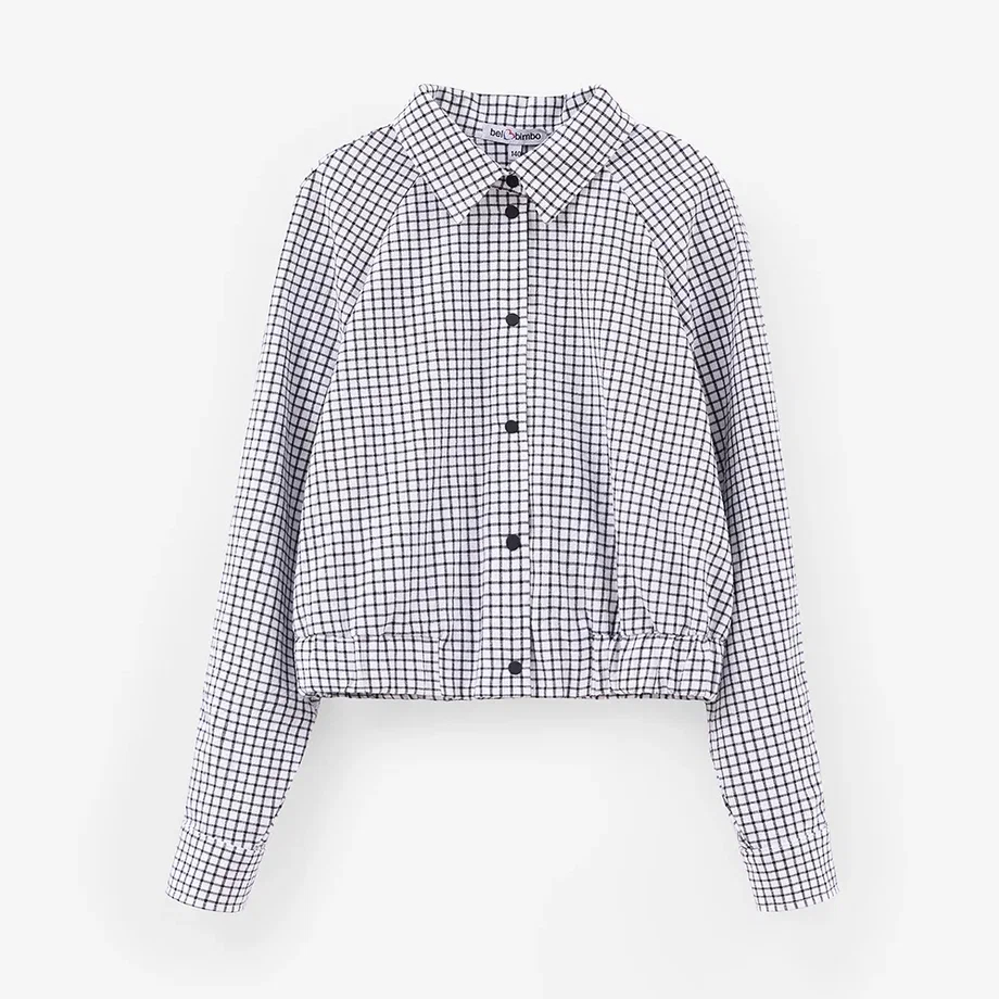 Укороченный жакет-рубашка для девочки