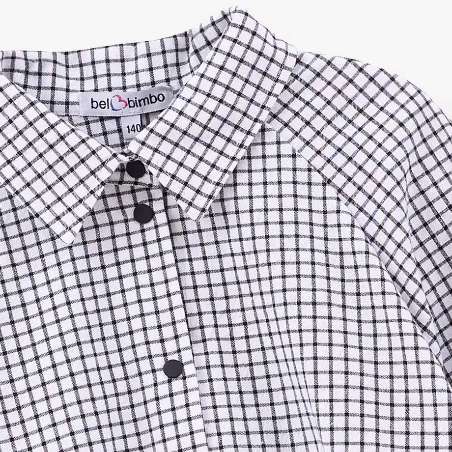 Укороченный жакет-рубашка для девочки фото