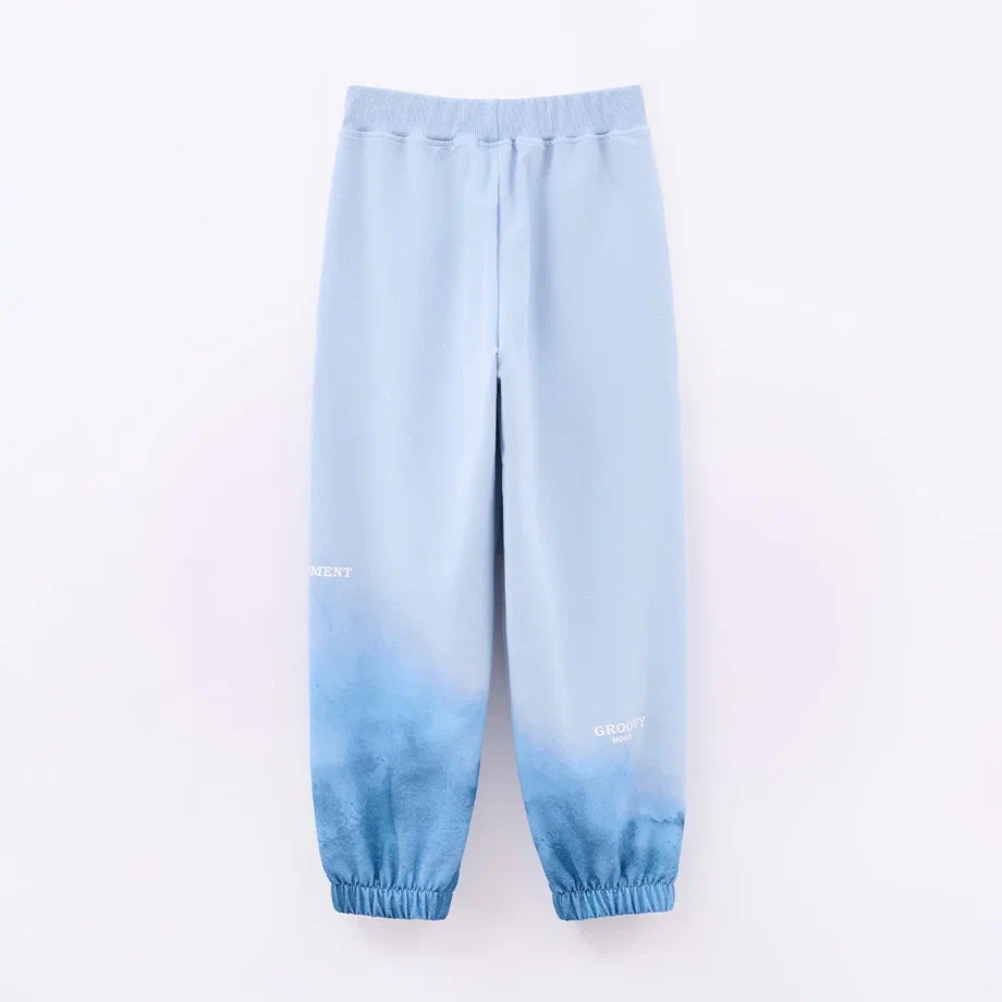 Голубые брюки-джоггеры для девочки купить