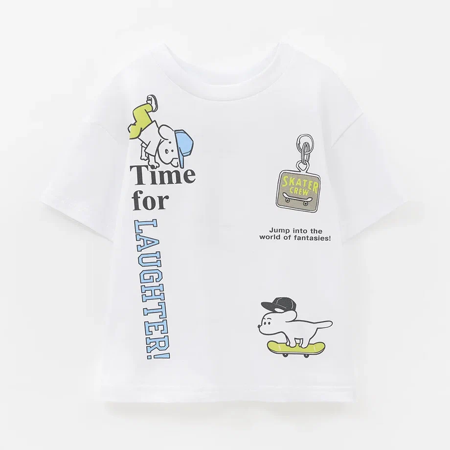 Белая футболка для мальчика