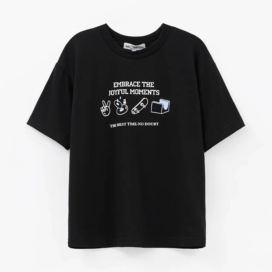 Чёрная футболка для мальчика