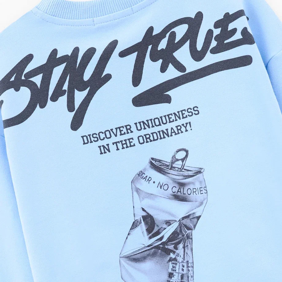 Голубой свитшот для мальчика фото