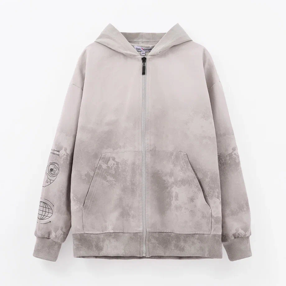 Толстовка на молнии из футера для мальчика