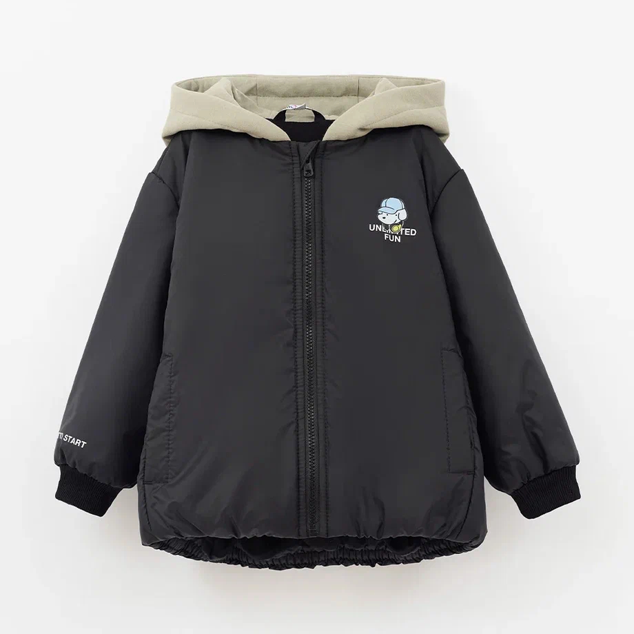 Чёрная весенняя куртка для мальчика