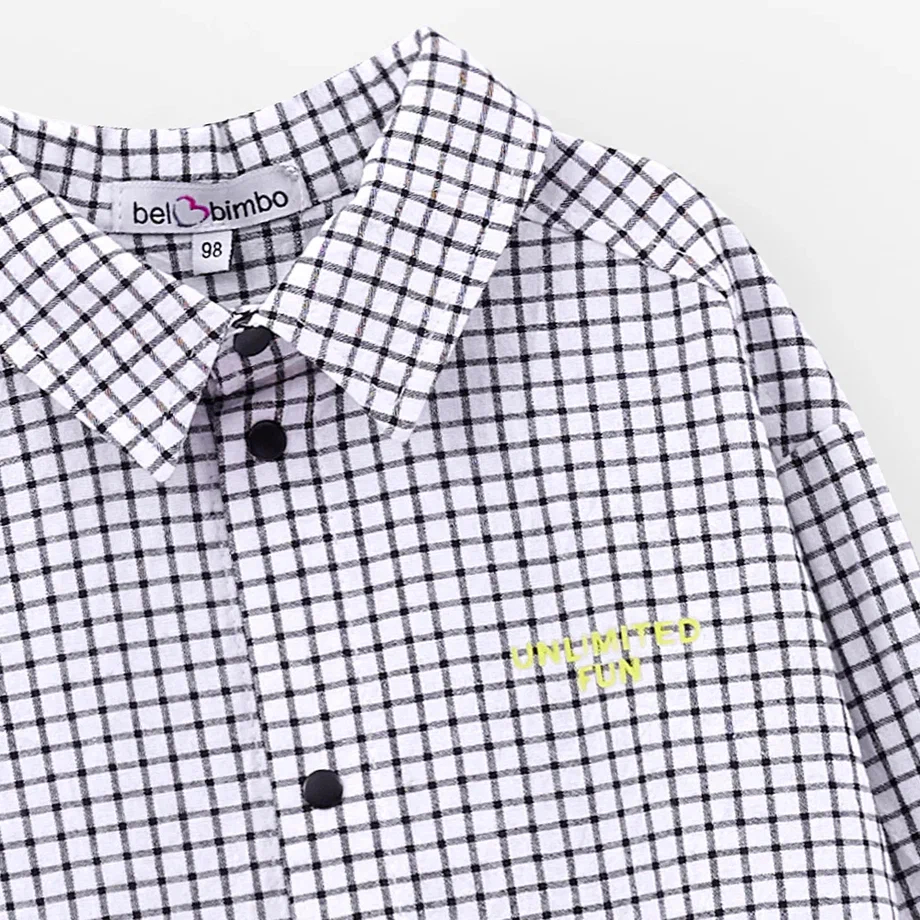 Рубашка в клетку для мальчика фото
