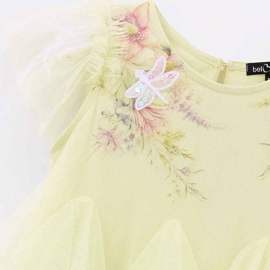 Яркое праздничное платье для девочки фото