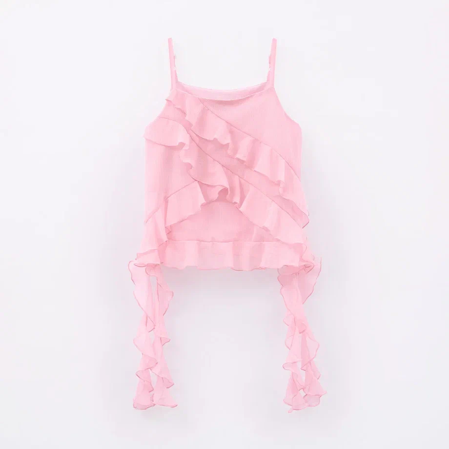 Розовая блузка в стиле бохо для девочки