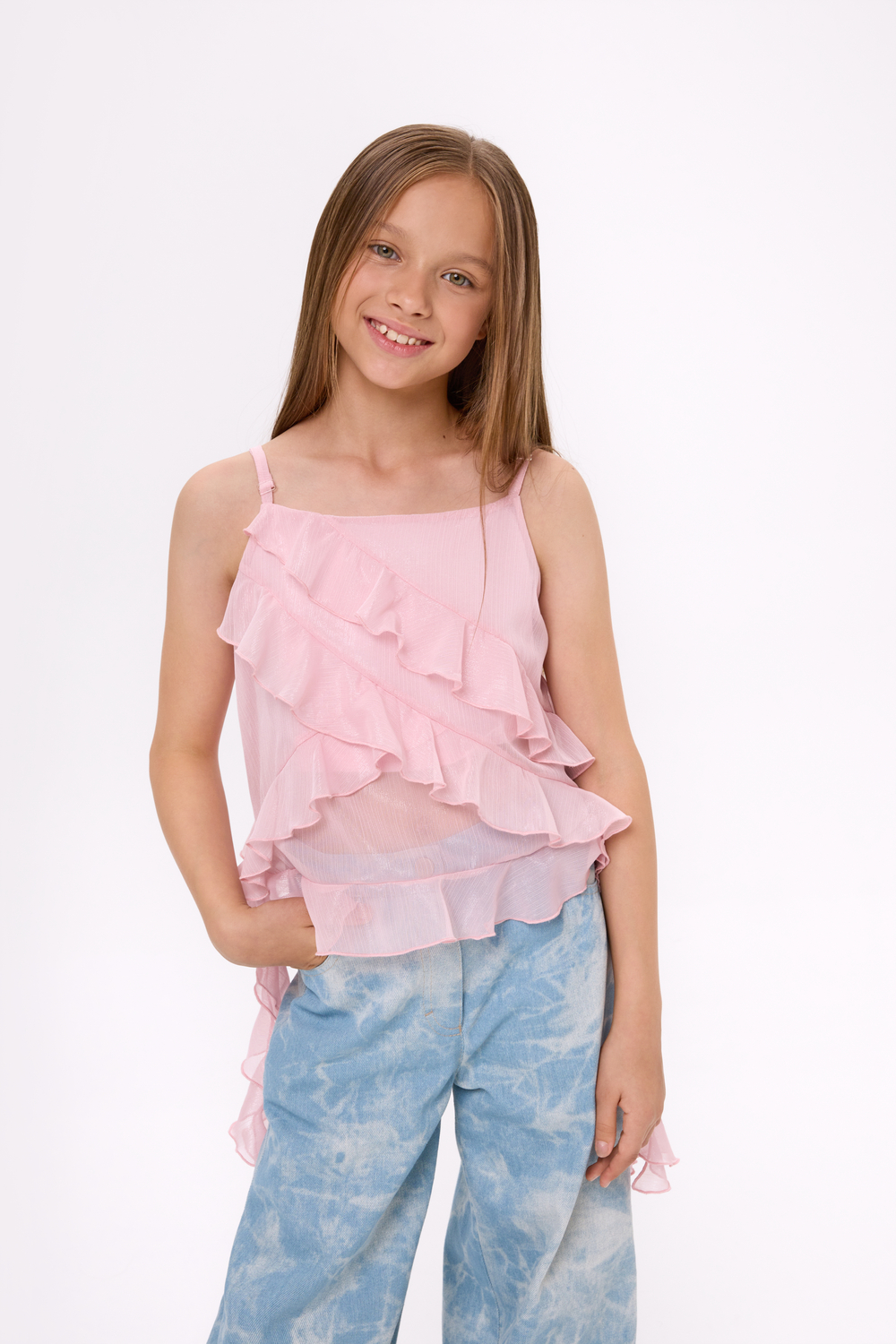 Розовая блузка в стиле бохо для девочки куить в Иваново