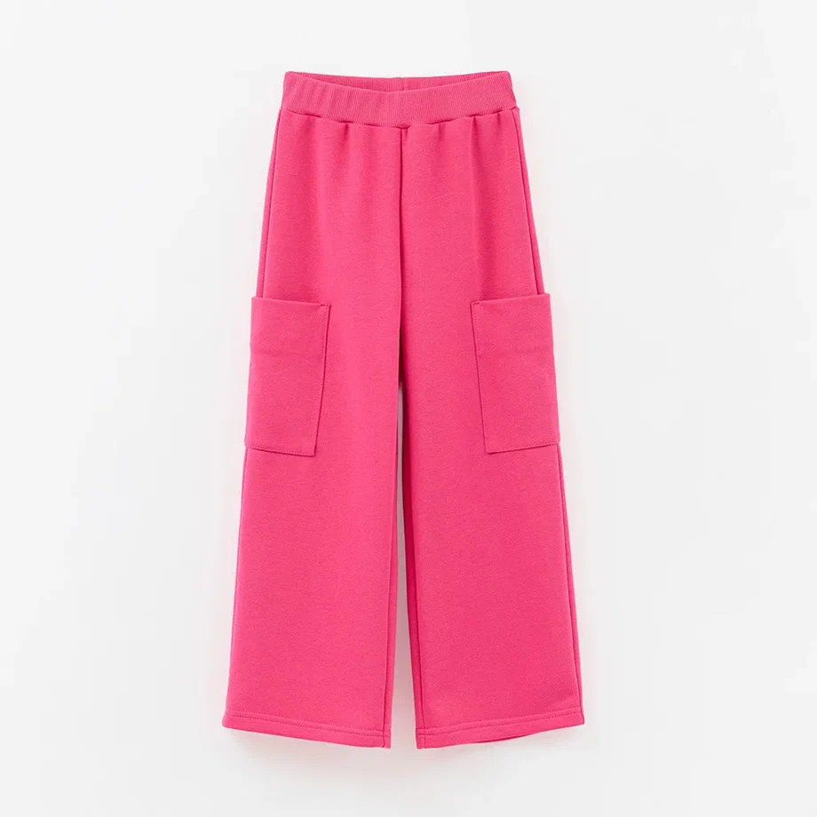 Брюки с карманами оттенка фуксия для девочки