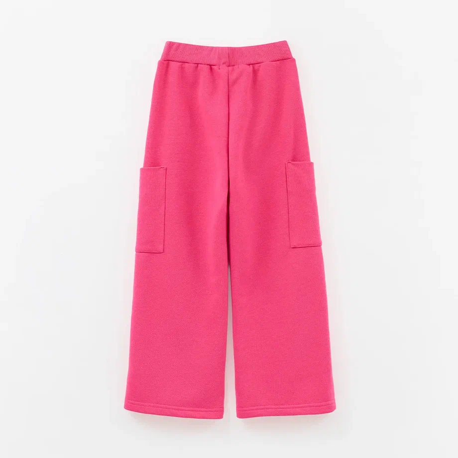 Брюки с карманами оттенка фуксия для девочки купить
