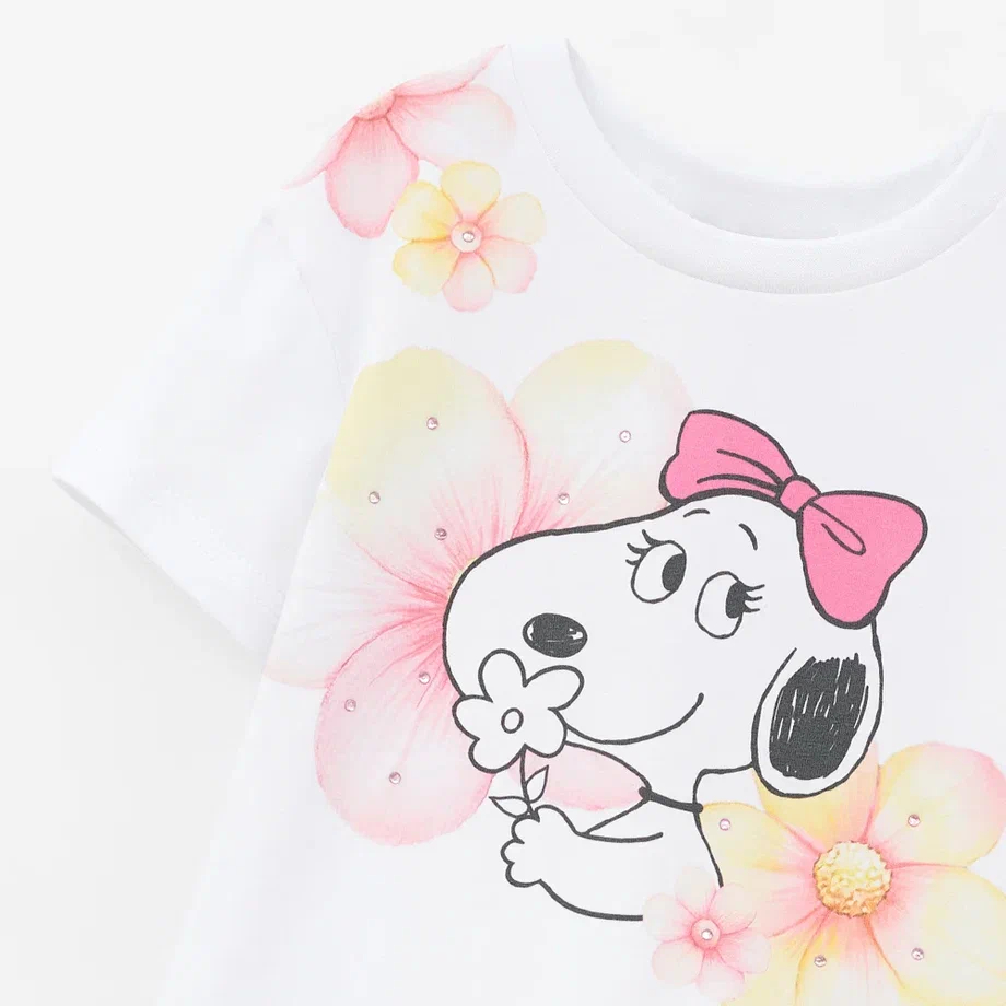 Белая футболка для девочки фото