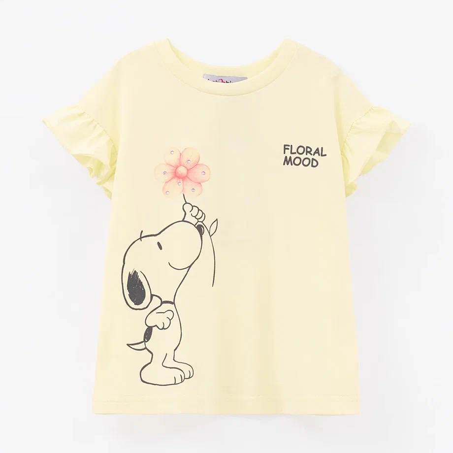 Светло-жёлтая футболка для девочки