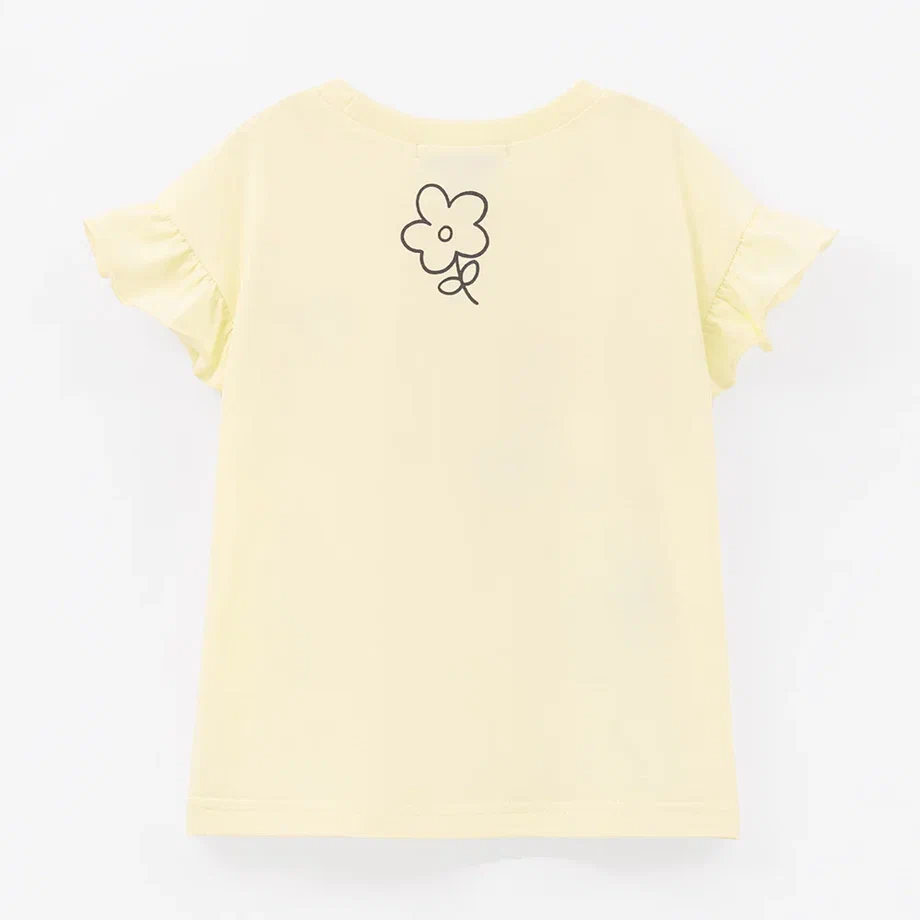 Светло-жёлтая футболка для девочки купить