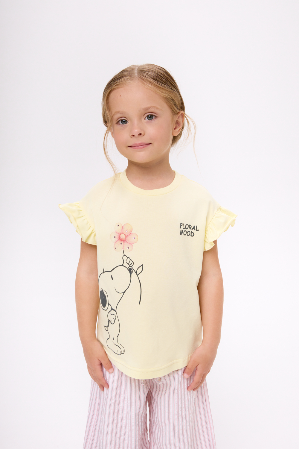 Светло-жёлтая футболка для девочки куить в Иваново