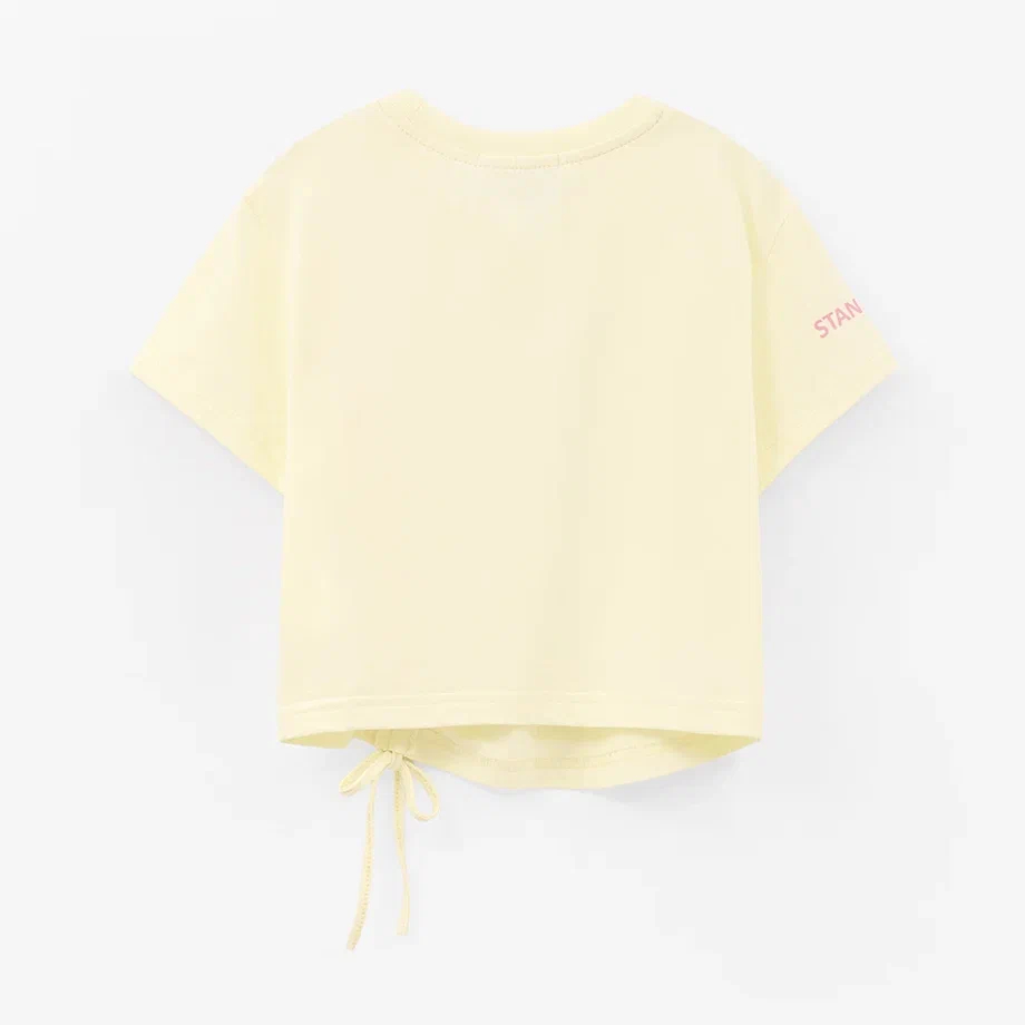 Светло-жёлтая футболка с регулировкой для девочки купить