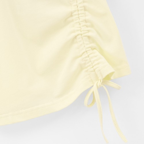 Светло-жёлтая футболка с регулировкой для девочки фото