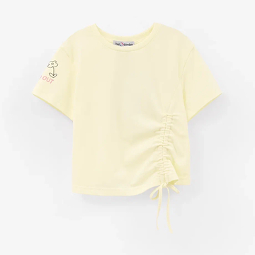 Светло-жёлтая футболка с регулировкой для девочки купить в Иваново