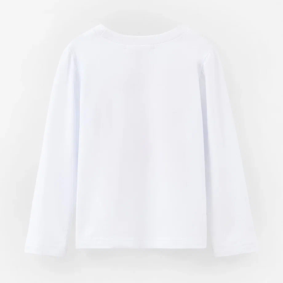 Белый лонгслив для девочки купить
