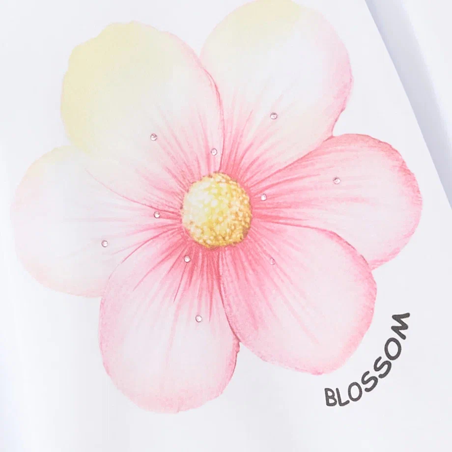 Белый лонгслив для девочки фото