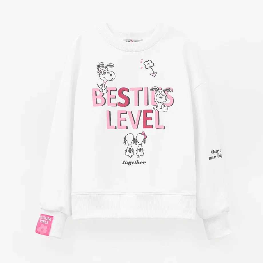 Белый свитшот для девочки