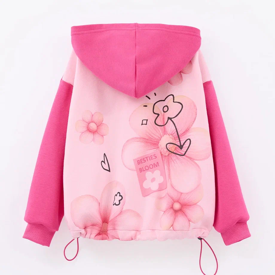 Толстовка на молнии в оттенке фуксия для девочки купить