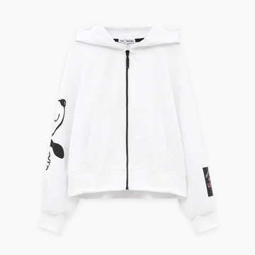 Белая толстовка на молнии для девочки купить в Иваново