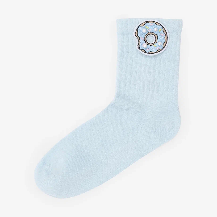 Авторские голубые носки для девочки