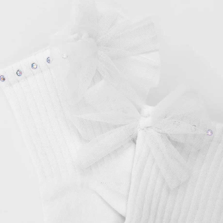 Белые носки с бантом для девочки купить