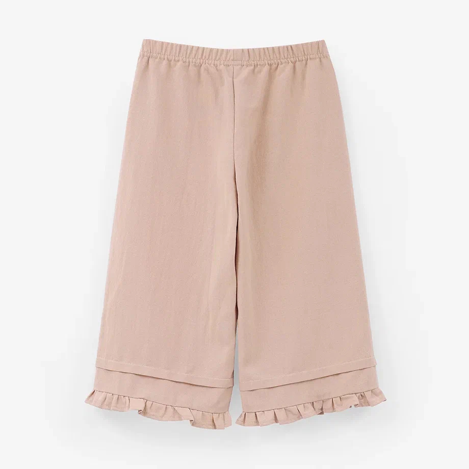 Льняные укороченные брюки для девочки купить