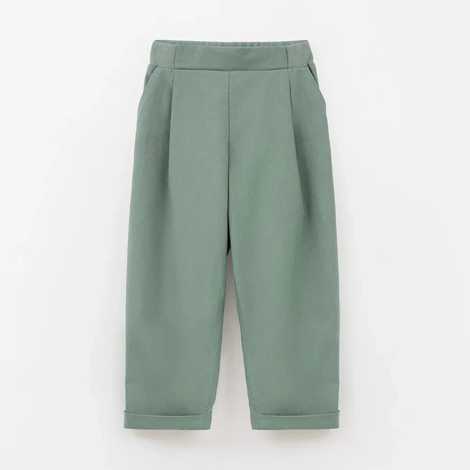 Мятные брюки для девочки