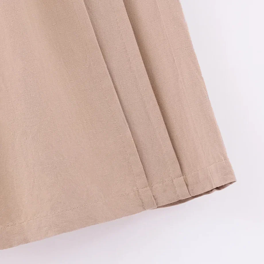 Льняные укороченные брюки для девочки фото