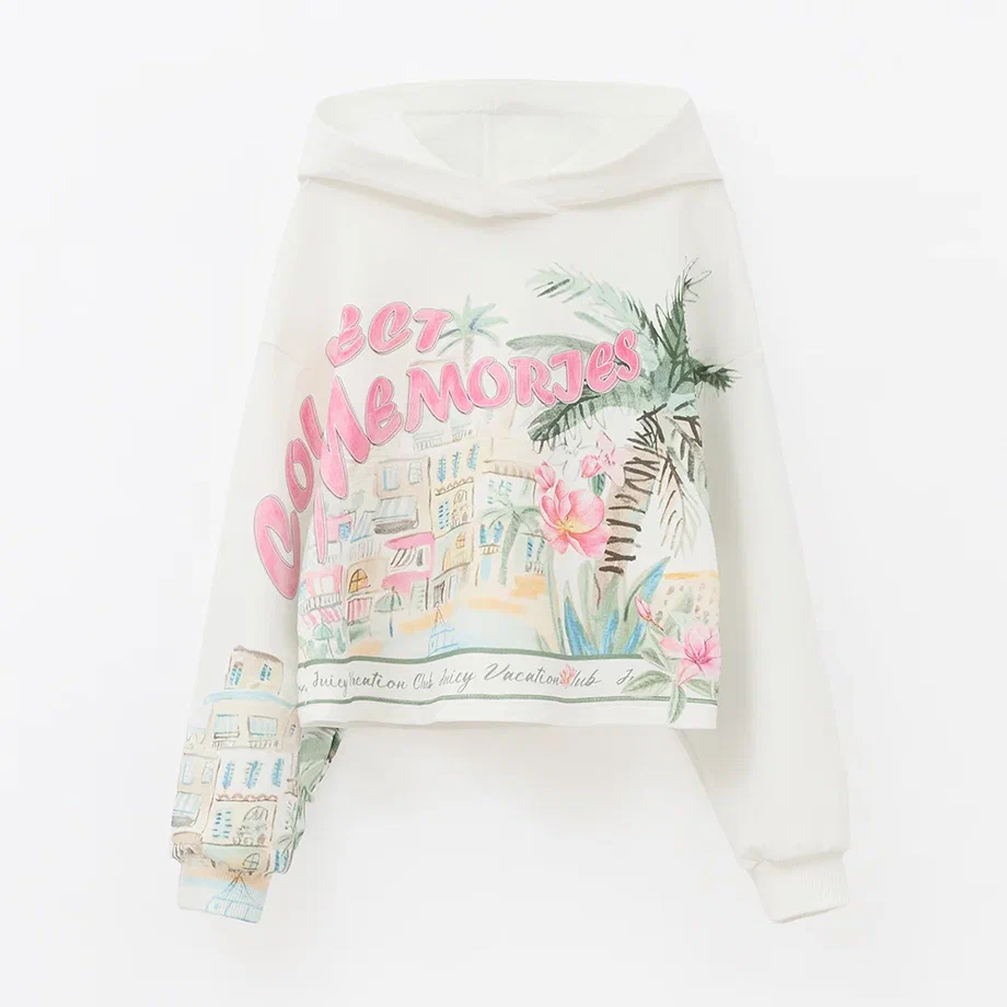 Укороченная толстовка для девочки