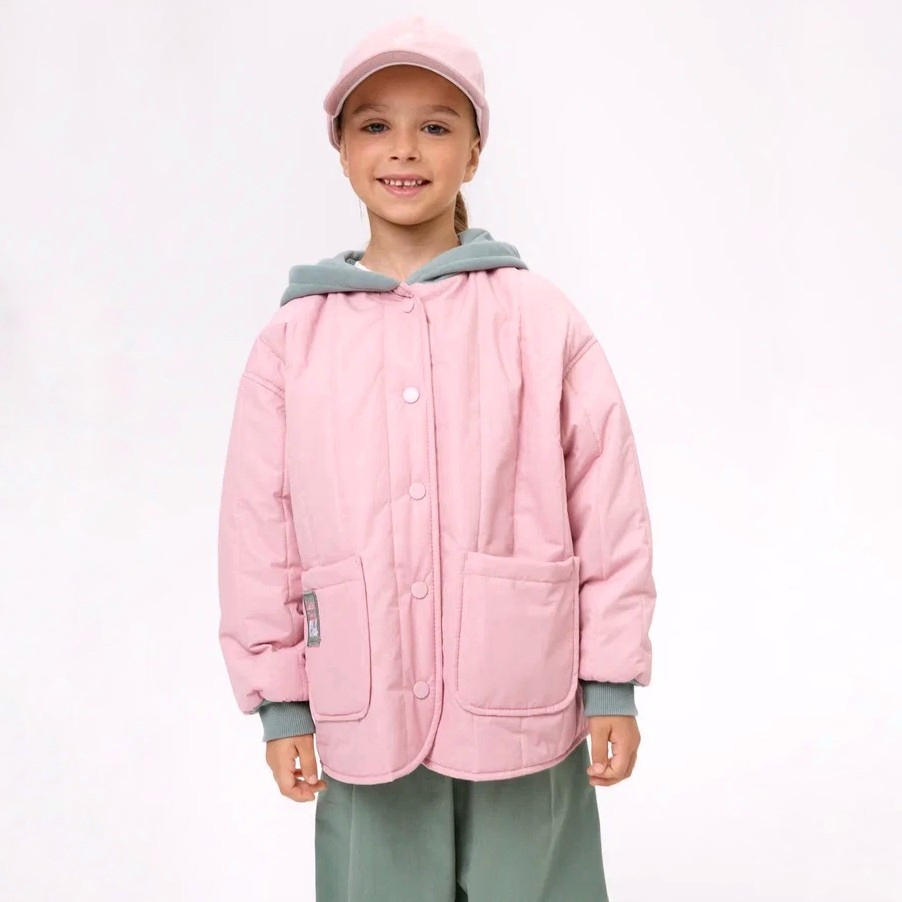 Весенняя розовая стёганая куртка для девочки куить в Иваново