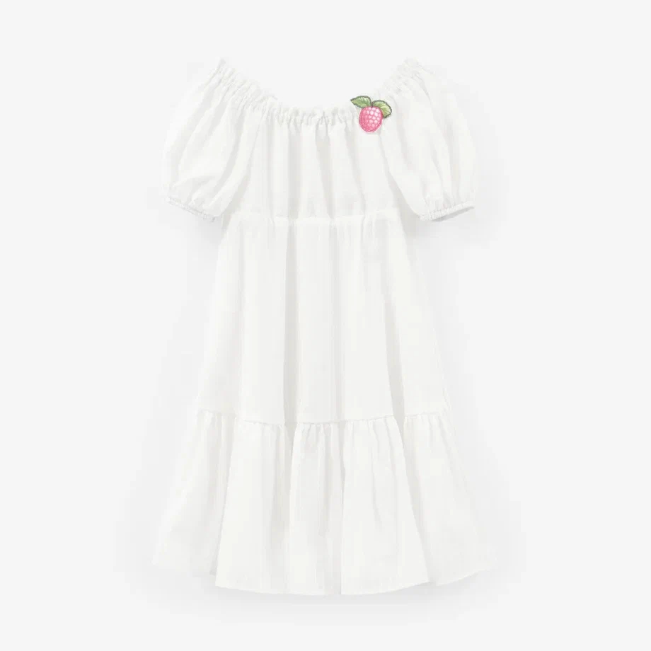 Молочное платье для девочки