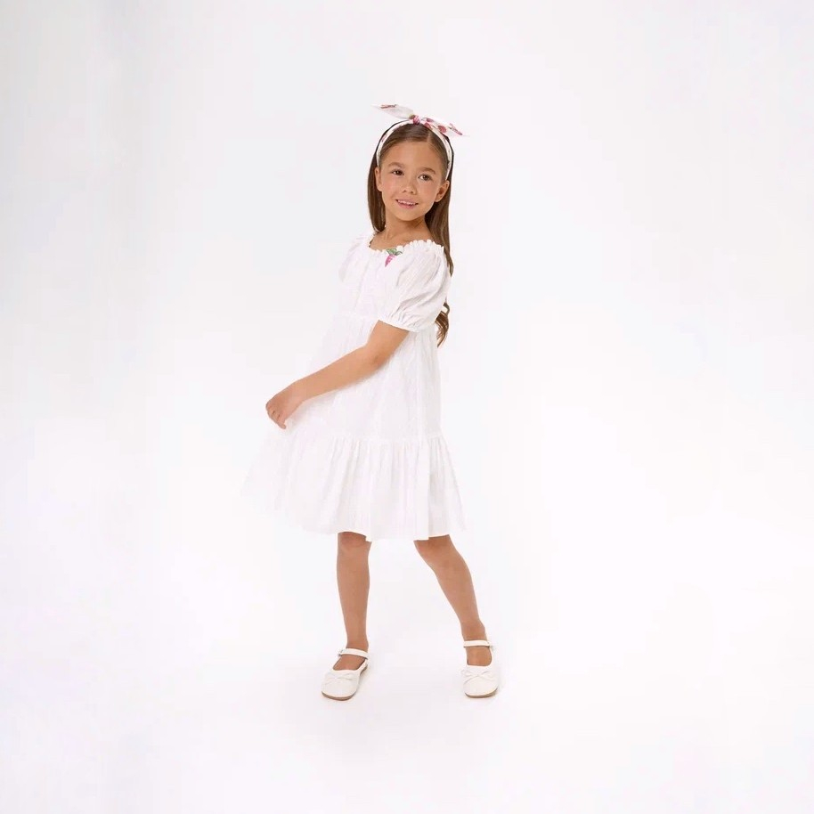 Молочное платье для девочки фото