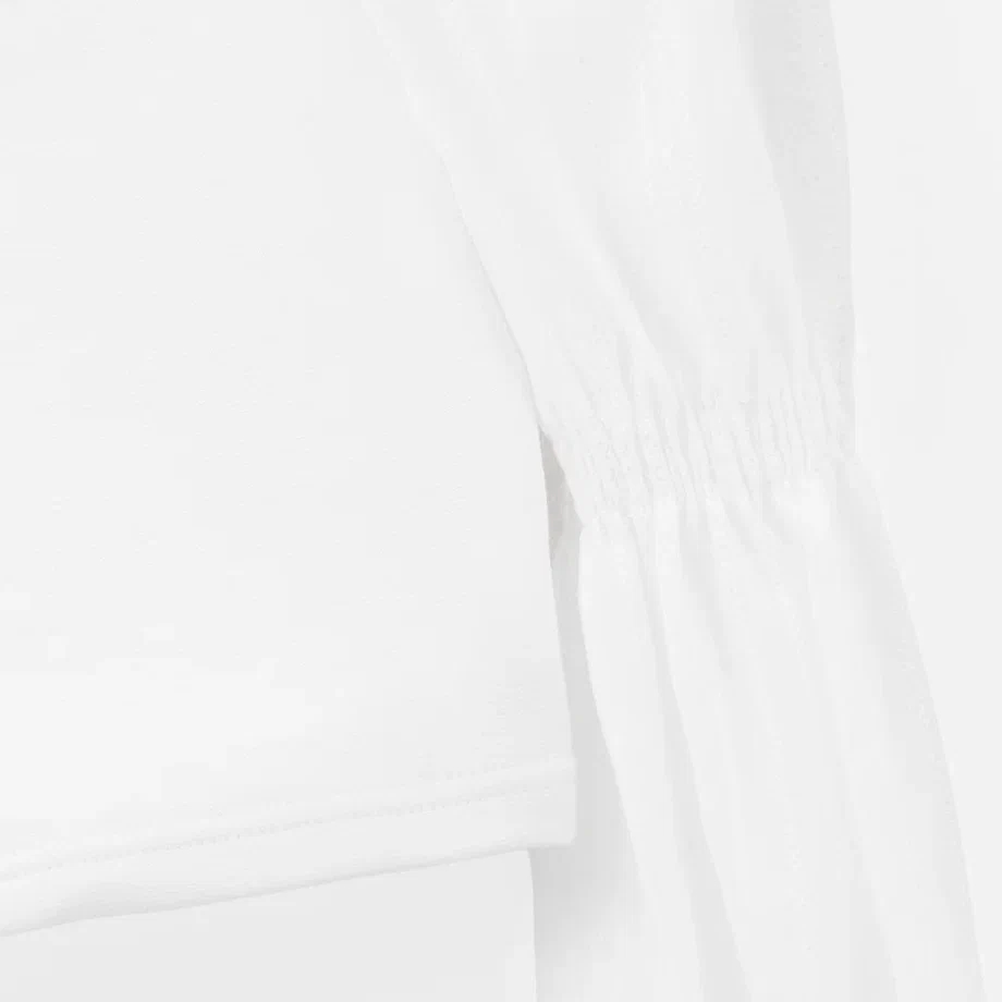 Укороченная молочная блузка для девочки фото