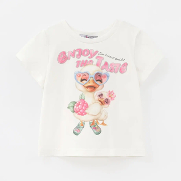 Молочная футболка для девочки купить в Иваново